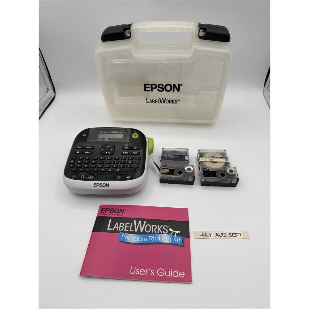 Epson LabelWorks 12mm LW-300 Label Printer Bundle! 12mm 1/2" Ribbon Kit Included